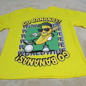 Savannah Bananas Go Bananas! Boys Graphic T-shirt Size 18/20 XL  (B)